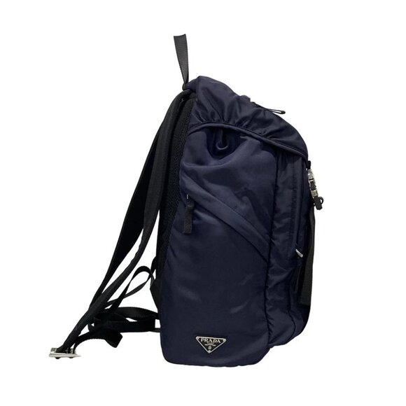Auth PRADA Navy Black Nylon Backpack - Picture 2 of 14